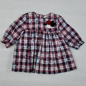 Mayoral‎ plaid infant dress 0-2M